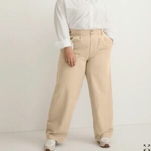 NWT Madewell The Plus Harlow Wide Leg Pant in Drapey Twill